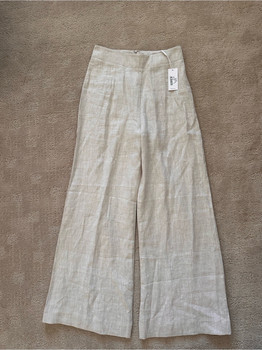 Petal & Pup Wide-Leg Linen-Blend Pants in Natural Beige